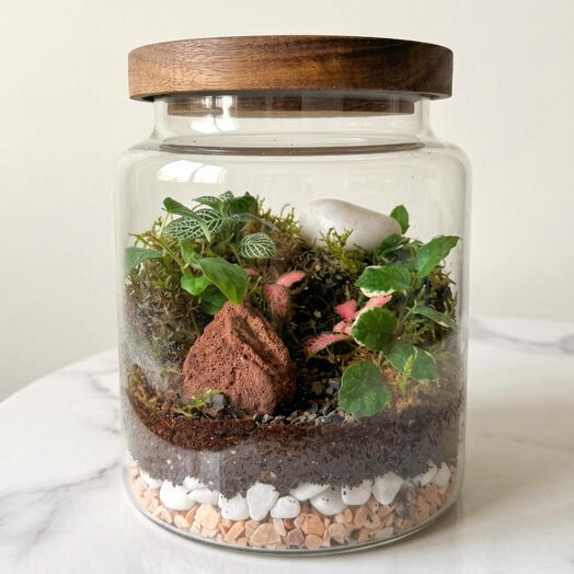 Terrarium en bocal rustique