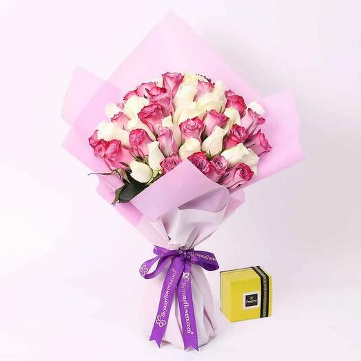 Vislumbre Femenino 51 Rosas y Chocolates Patchi Deluxe