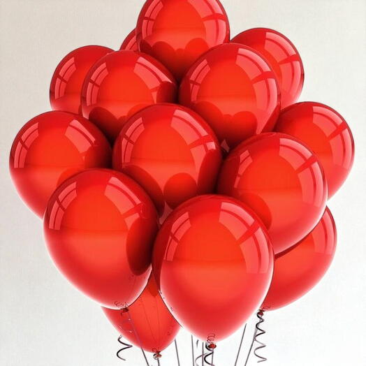 Red Helium Latex Balloons - 20pcs