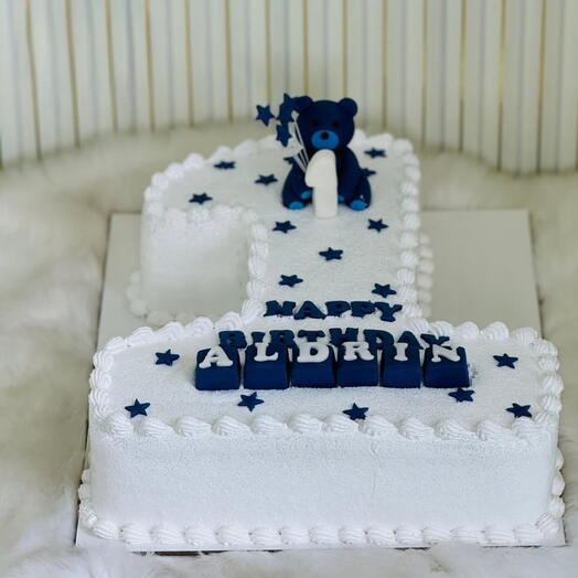 Торт Маленькая звезда на первый день рождения (Номер один) 2 кг