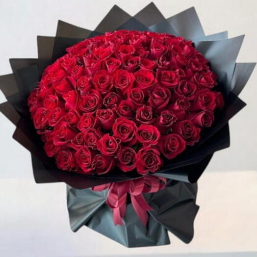 Red Velvet 101 Red Rose Luxurious Bouquet For Anniversary or Birthday