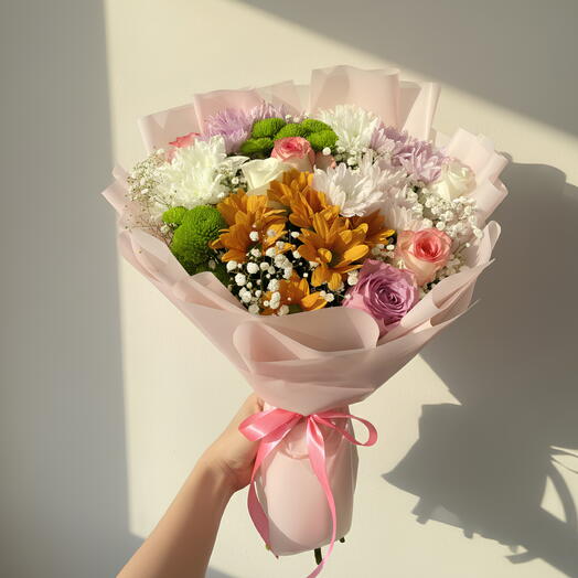 Пастельный букет солнечной гармонии