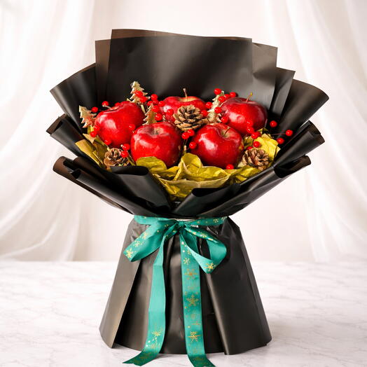 Festive Red Apple Christmas Bouquet