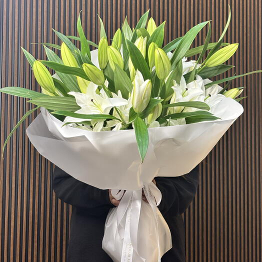 Le bouquet albâtre de lys de Hollande