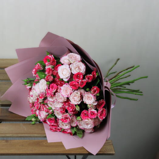 Спрей-розы микс 1168