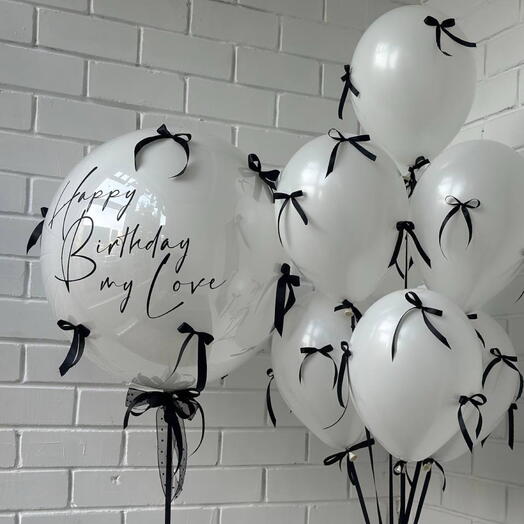 Black and white bows set