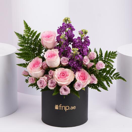 Фиолетово-розовая коробка Petal Crush