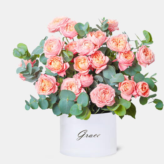 Julietta Peach Spray Roses in Extra-Large Box