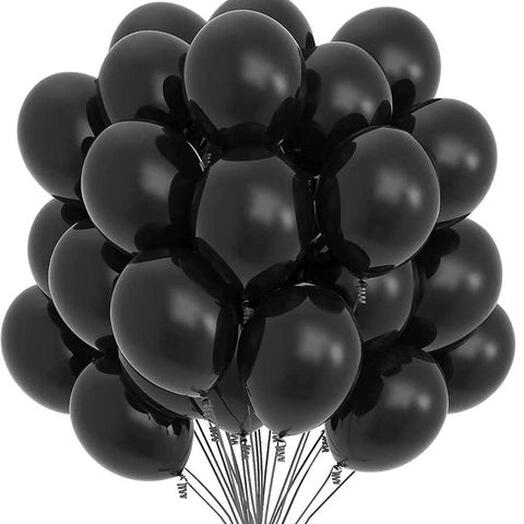 Набор воздушных шаров в чёрной тематике для Хэллоуина