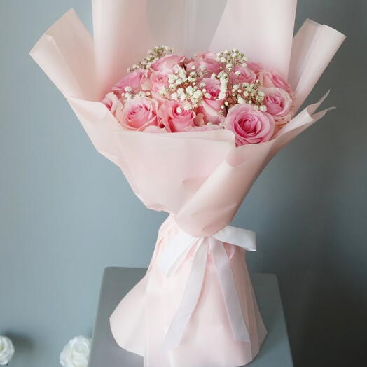 Hope- Pink Rose Bouquet