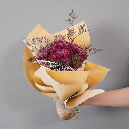 Purple Chrysanthemum Bouquet