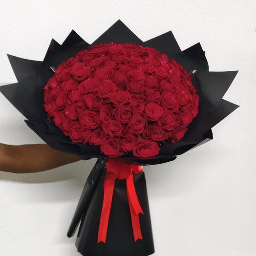 Bouquet de 101 roses rouges de luxe