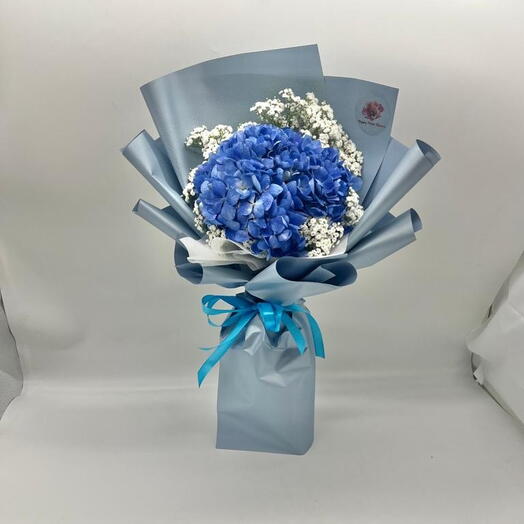 Blue Hydrangea Small Bouquet HPF225