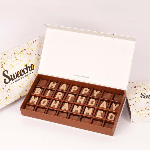 Customize Happy Birthday Chocolates By Sweecho