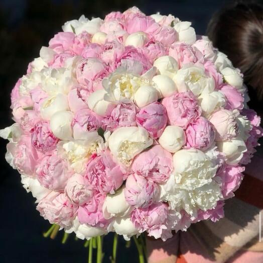 Bouquet of pink and white peonies 51