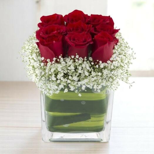 Тростниковые розы со стеклом