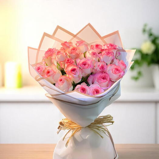 20 Jumelia Rose Flowers Bouquet