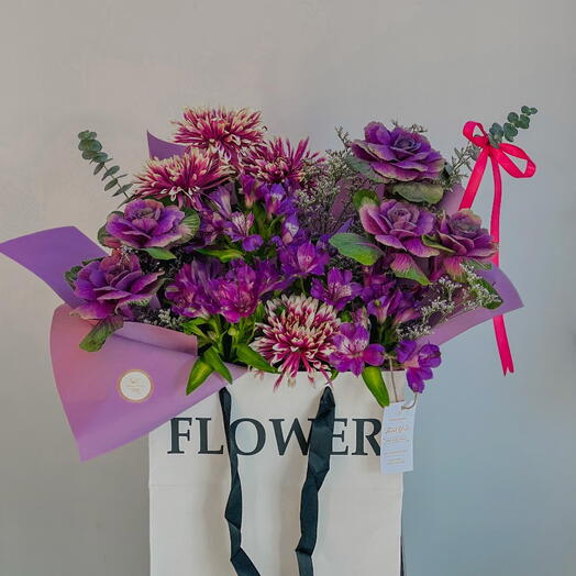 Purple glowing bouquet