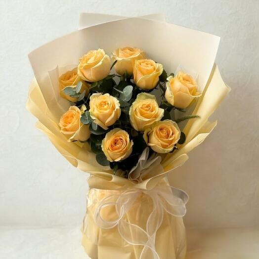 💛 Délice ensoleillé! 11 roses jaunes pour le bonheur   Amitié! RosesJaunes ObjectifsFloraux