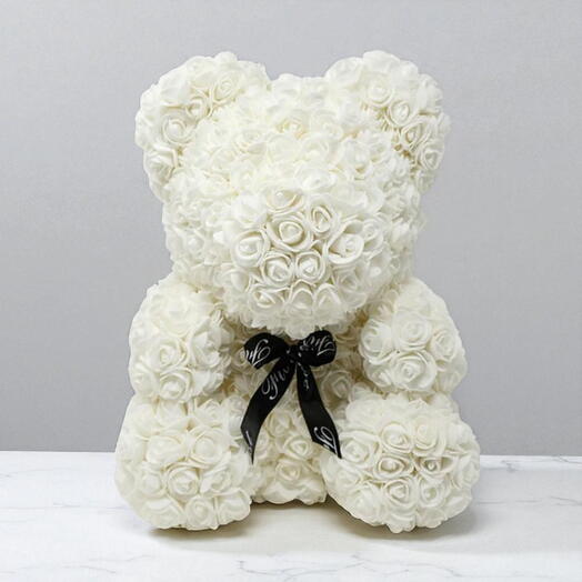 Foam Teddy Bear white, 40 cm
