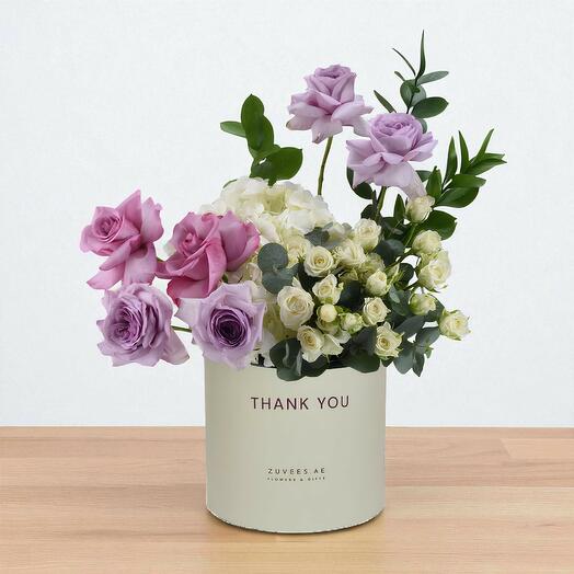 Лавандовые мечты Спасибо цветочная коробка