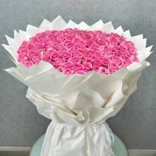 Big Pink Roses Bouquet