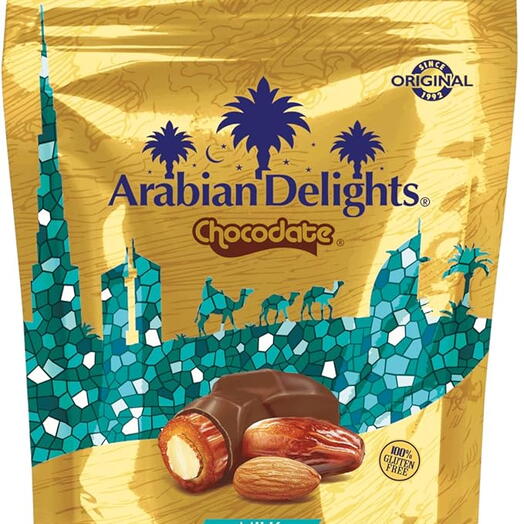Арабские лакомства ассорти Chocodate – финики в шоколаде с миндалем (230 г)
