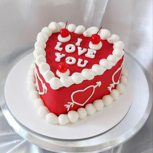 Red Velvet Heart Cake 1KG