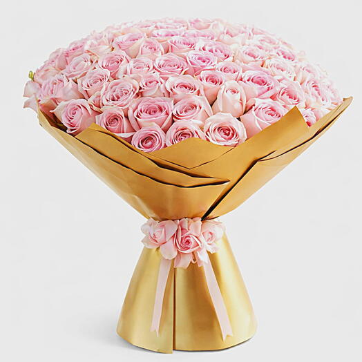 Romantic Spark 101 Pink Roses Bouquet