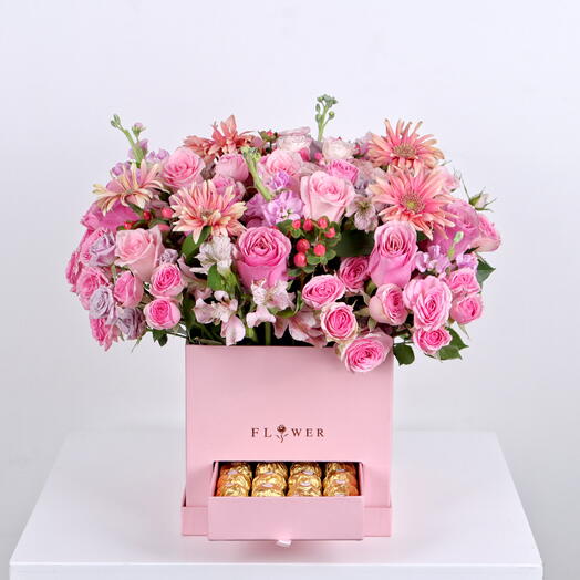 Pink box with chocolate 1