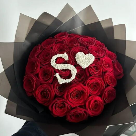 Букет-письмо из 30 красных роз
