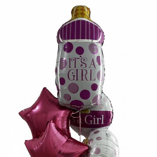 It s a Girl Celebration Balloon Set