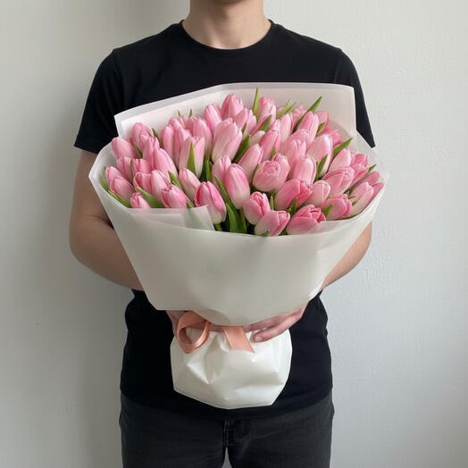 Вечный румянец 51 розовый тюльпан