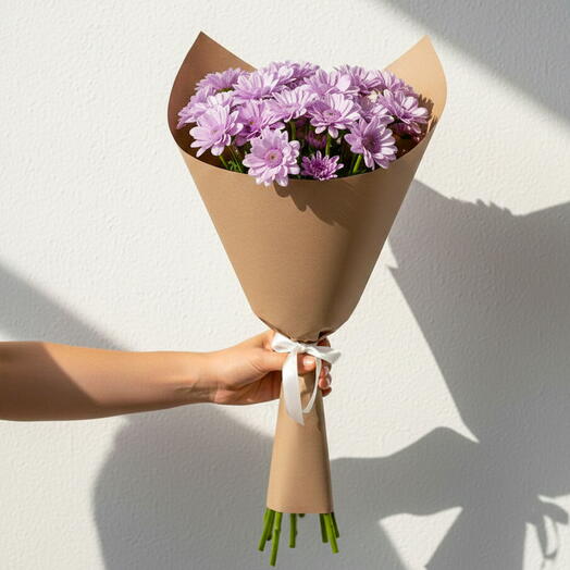 Мини-букет фиолетовых цветов