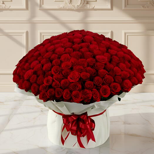 Bouquet de 400 roses rouges