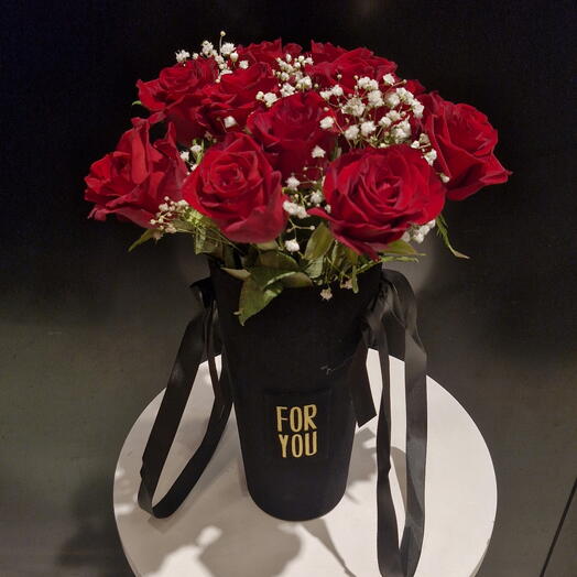 Premium Red roses in bag bouquet- Perfect valentines day gift