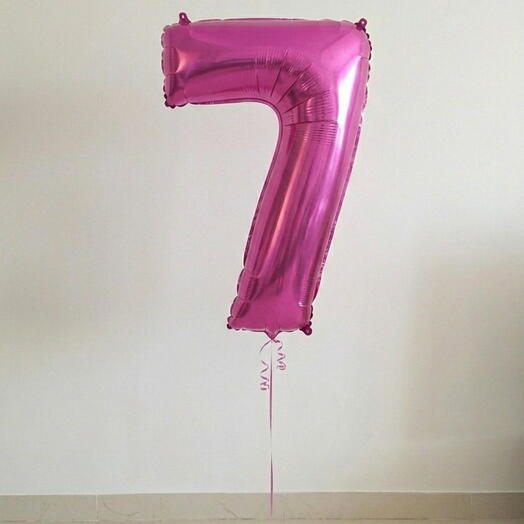 Number 7 Pink Helium Balloon 40 Inch – Giant Birthday Balloon | UAE