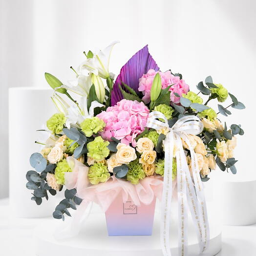 Joyful Rainbow Flower Arrangement