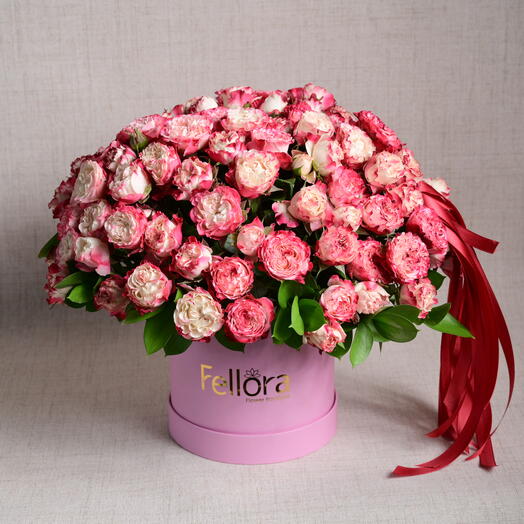 Коробка из 15 роз «Сансет»  6127