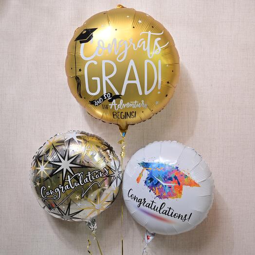 Набор из 3 воздушных шаров для выпускного - 4 6768