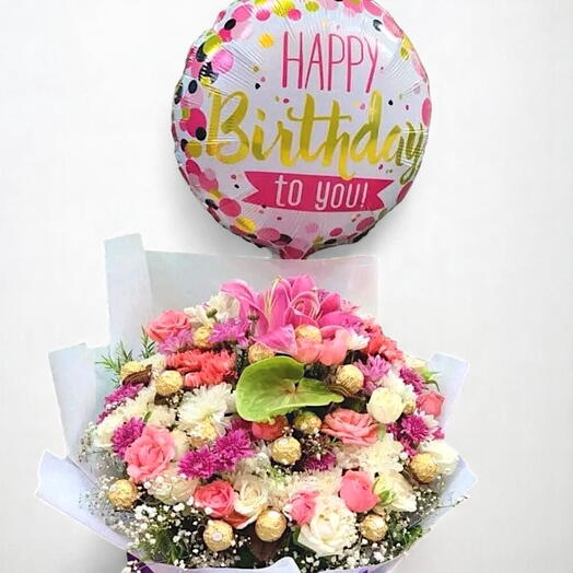 Balloon with flowers