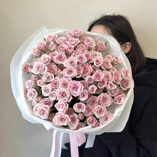 Gorgeous _ 49 Pink Spray Rose Luxurious Bouquet For Anniversary or Birthday