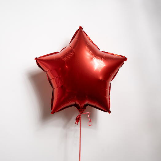 Globo metalizado en forma de estrella roja-5261