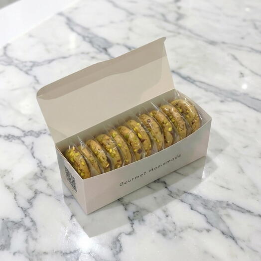 Печенье с фисташками и тёмным шоколадом