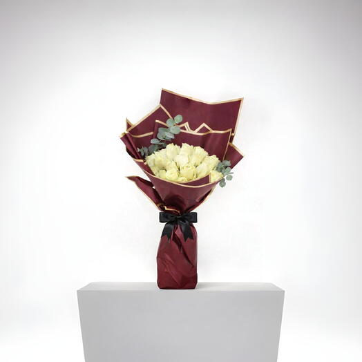 Forever White 15 Roses