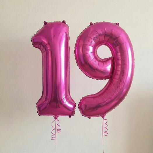 Number 19 Pink Helium Balloon 40 Inch – Giant Party Balloon | UAE