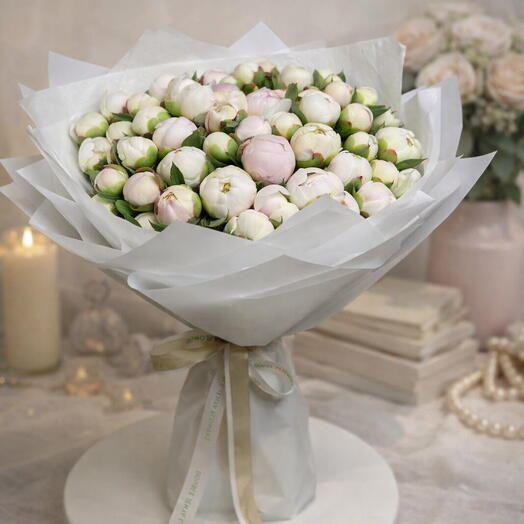 35 peony bouquet Sincere love