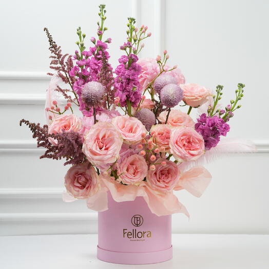 Pink Mixed Flower Box