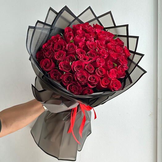 "Eternal Passion | 51 Red Roses Bouquet – Bold Love Statement"