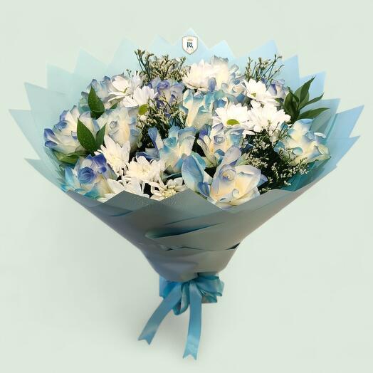 Букет «Небесно-голубая мечта»